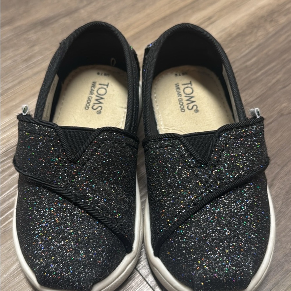 TOMS Sparkling Black Slip-Ons